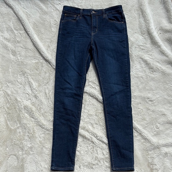 Levi’s 720 High-Rise Super Skinny Jeans Size W29 L30 | Stretch | Dark Wash Denim - Picture 1 of 10